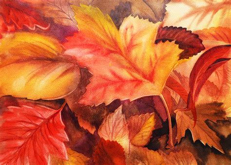 Autumn Leaves Painting by Irina Sztukowski