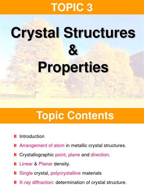 Crystal Structure and Properties | PDF | Crystal Structure | Crystallite