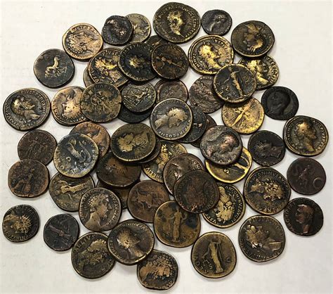 ROMAN EMPIRE: LOT of 57 bronze imperial coins from the first to the ...