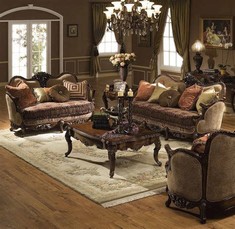 Victoria 5-pc Living Room Set (Antique Walnut) - Living Room Sets ...