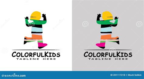 Children Logo with Colorful Design, Kids Logo -vector Stock Vector - Illustration of background ...