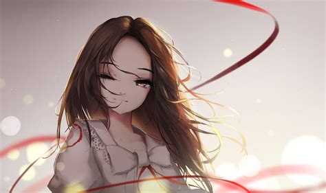 Brown Long Hair Anime Girl Wallpaper,HD Anime Wallpapers,4k Wallpapers,Images,Backgrounds,Photos ...