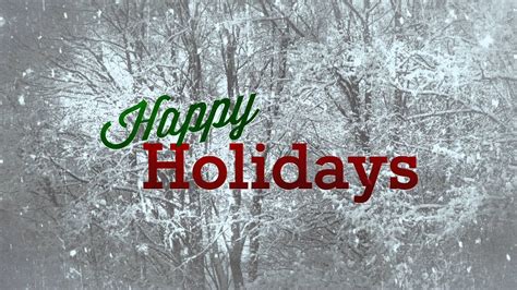 Happy Holidays with Snow - HD Background Loop - YouTube