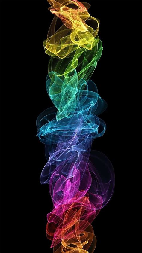 Download Rainbow Smoke On Black Background Wallpaper | Wallpapers.com