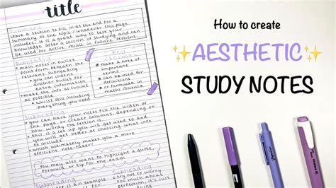 How to take simple and aesthetic study notes 🏼 title ideas and how to ...