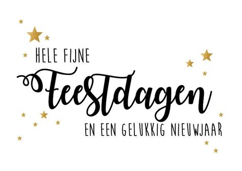 Kerstkaart Fijne Feestdagen goudlook | Kaartje2go #fijnefeestdagen Stijlvolle witte kaart met ...