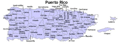 Mapa Politico de Puerto Rico | Mapa politico, Puerto rico, Mapa de puerto rico