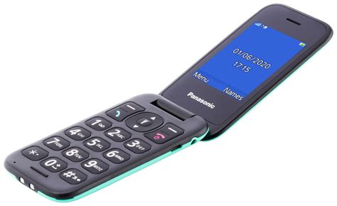 Panasonic KX-TU400 Big button flip top mobile phone Turquoise | Conrad.com