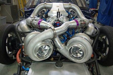 Twin Turbo Car Engine