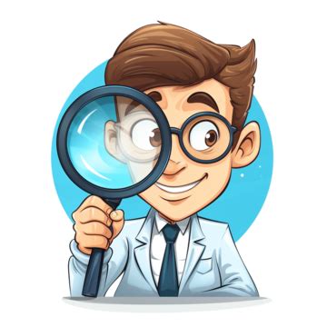 Person Looking Through Magnifying Glass On Question Mark, Illustration, Problem, Element PNG and ...