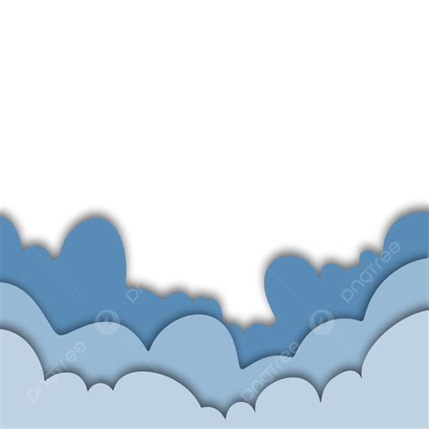 Cute Cloud Papercut In Blue Color Cloud Papercut Blue - vrogue.co