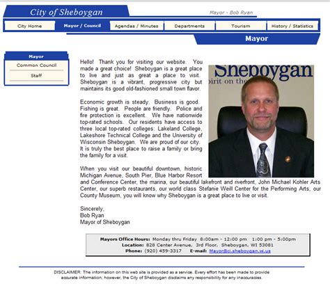 Retiring Guy's Digest: Mayor Bob Ryan, Sheboygan's Ambassador