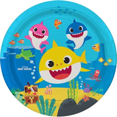 Baby Shark Edible Cake Topper Image 1/4 sheet - Walmart.com