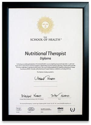 Nutritional Therapist Accredited Diploma Course - Certification