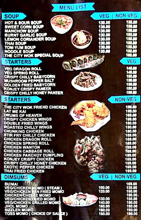 Menu of The City Wok, Camac Street, Kolkata | Dineout discovery