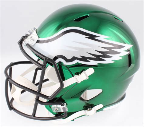 Brian Dawkins Signed Philadelphia Eagles Full-Size Chrome Speed Helmet ...