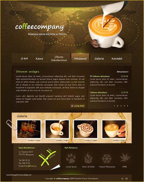 Free Coffee Website Templates Of Coffee Pany by Sansana On Deviantart | Heritagechristiancollege