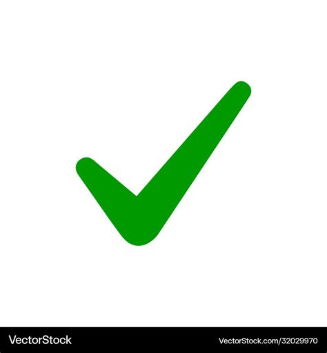 Green Check Mark Icon Tick Symbol In Green Color Vector Stock Vector | Images and Photos finder