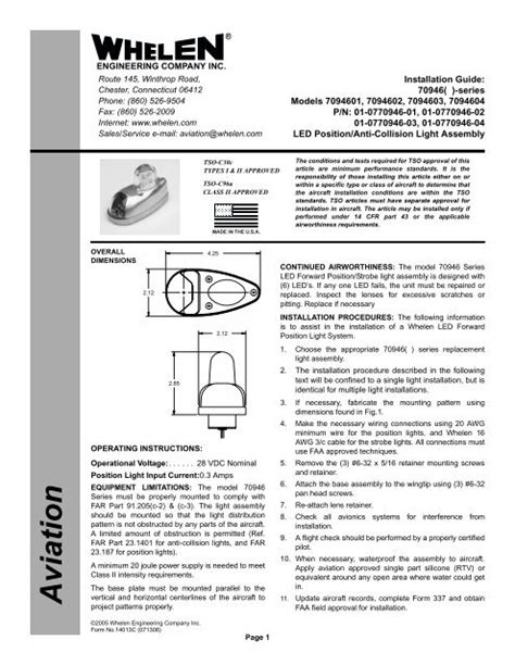 Installation Guide - Whelen Engineering