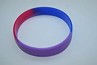 Amazon.com: Bisexual pride colors wristband pride bracelet no text: Clothing