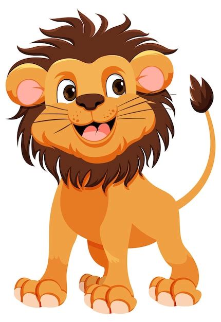 Free Vector | Cute lion cartoon character