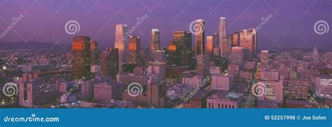 Los Angeles, Skyline, Sunset, California Editorial Stock Photo - Image ...