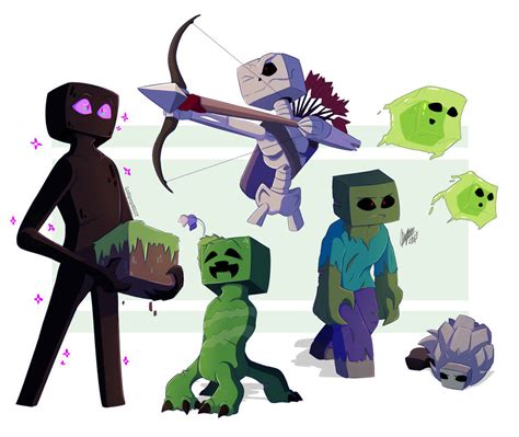 Classic Minecraft Mobs by LollipopNSGT on DeviantArt