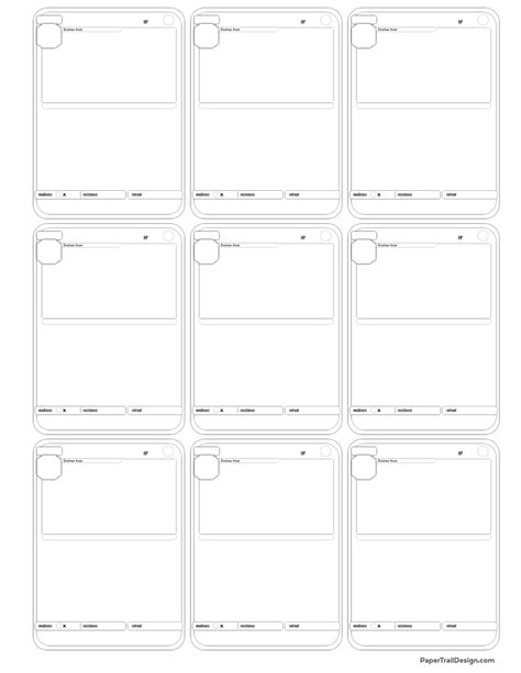 Pokémon Card Template Free Printable - Paper Trail Design