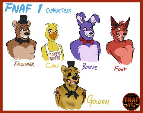 FNAFNG_FNAF 1 Characters by NamyG on DeviantArt