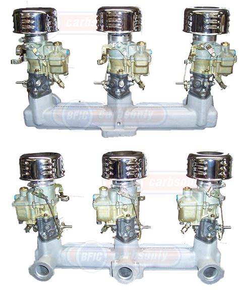 Zenith carburetor Model 228 Tripower set up with Offenhpouser manifold