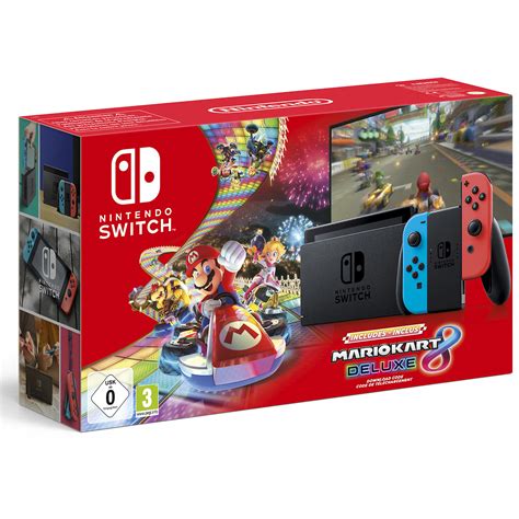 Nintendo Switch v2 + Joy-Con droit et gauche (gris) + Mario Kart 8 Deluxe - Console Nintendo ...