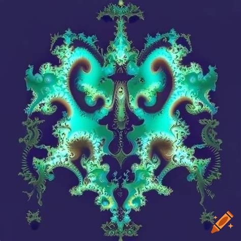 Abstract artwork of an orchid-like pattern