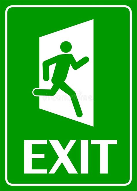 Exit Door Sign Stock Illustrations – 14,377 Exit Door Sign Stock ...