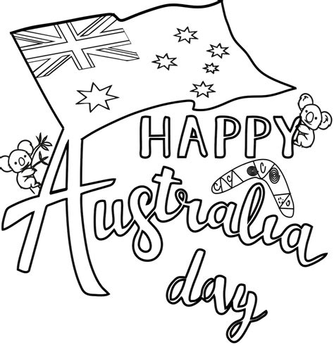 Australia Day Coloring Pages - Home Design Ideas