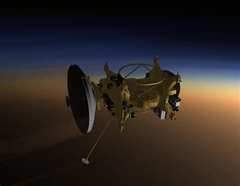 Titan orbiter aerobraking in Titan's atmosphere