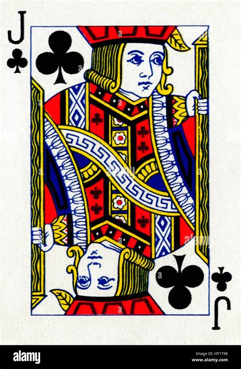 Jack of Clubs from a deck of Goodall & Son Ltd. playing cards, c1940. Artist: Unknown Stock ...