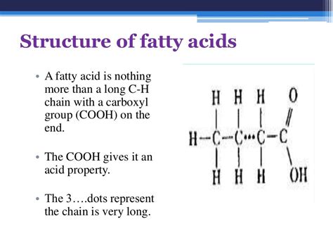 Fatty acids and triglycerides