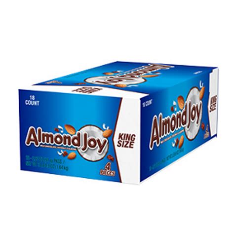 Hershey's, Almond Joy Bar, KING SIZE, 3.22 Oz (18 Count) - RocketDSD