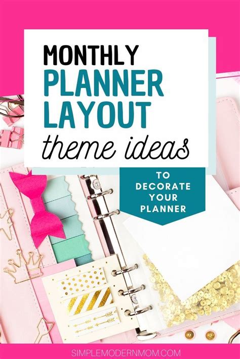 Monthly Planner Theme Ideas To Decorate Your Planner | Planner themes ...