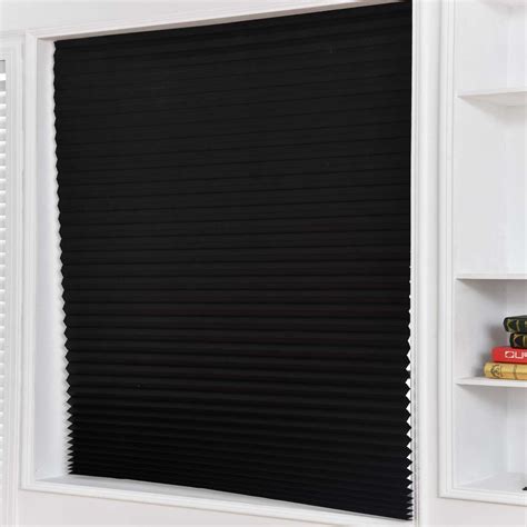 Self-Adhesive Pleated Blinds Half Blackout Windows Curtains Office ...