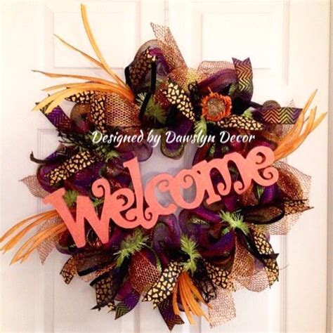 Happy Halloween Welcome Wreath by Dawslyn Decor on Facebook & Etsy ...