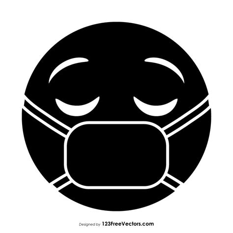 Face Mask Emoji Clipart Black And White