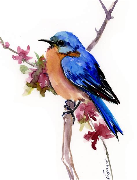 Painting Tutorial Watercolor Bird - Bestfashi