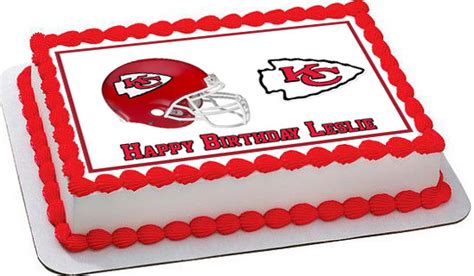 Kansas City Chiefs Edible Birthday Cake Topper