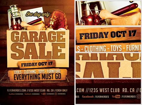 Garage Sale Flyer Template - FlyerHeroes