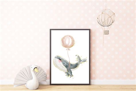 Cute Whale Nursery Wall Art Nursery Wall Art Whale Nursery - Etsy