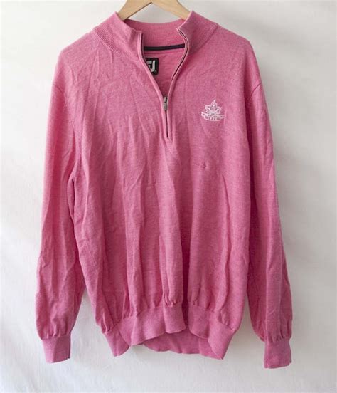 Footjoy Footjoy Sweater Maple Canada Wool Pink w/ FLAWS Size L | Grailed