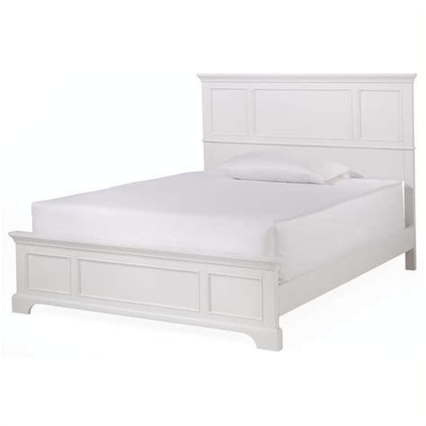 Homestyles Naples Wood Queen Bed in Off White | Cymax Business