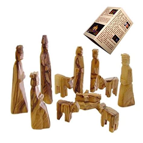 Holy Land Market Olive Wood Children's Nativity Set (12 Pieces Set) (3 Inches) | Pricepulse