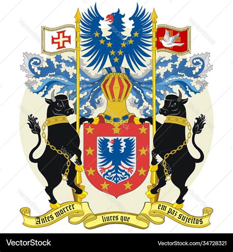 Coat arms azores in portugal Royalty Free Vector Image